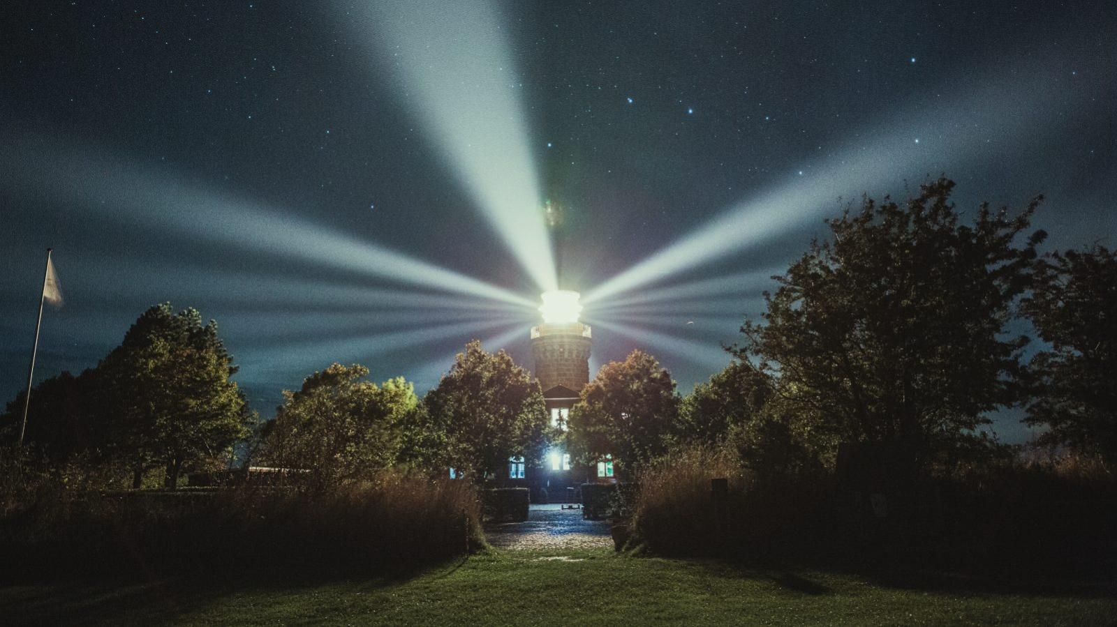 Skjoldnæs Fyr søby nat