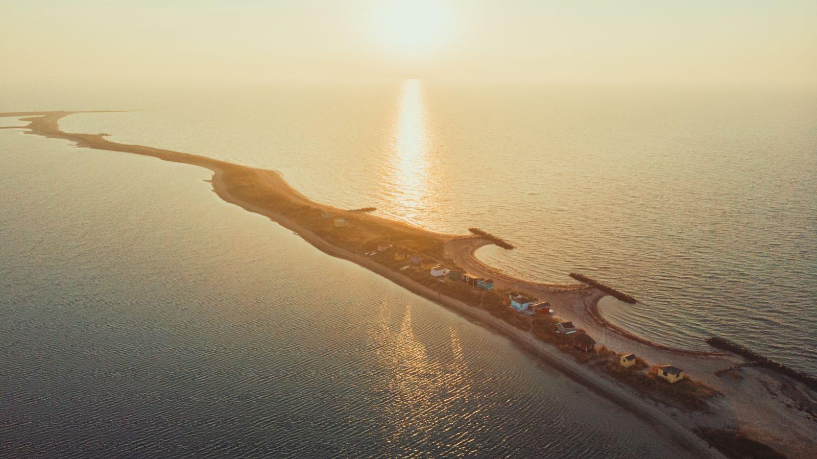 Eriks hale, badehuse, efterår, hav, vand, sommer, natur, marstal